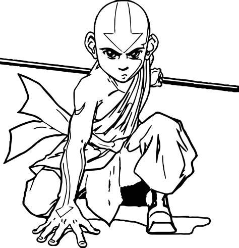 avatar the last airbender coloring pages aang